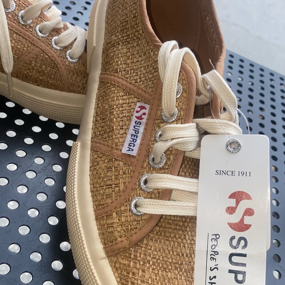 Superga Cotu Raffia Woven Straw Tan